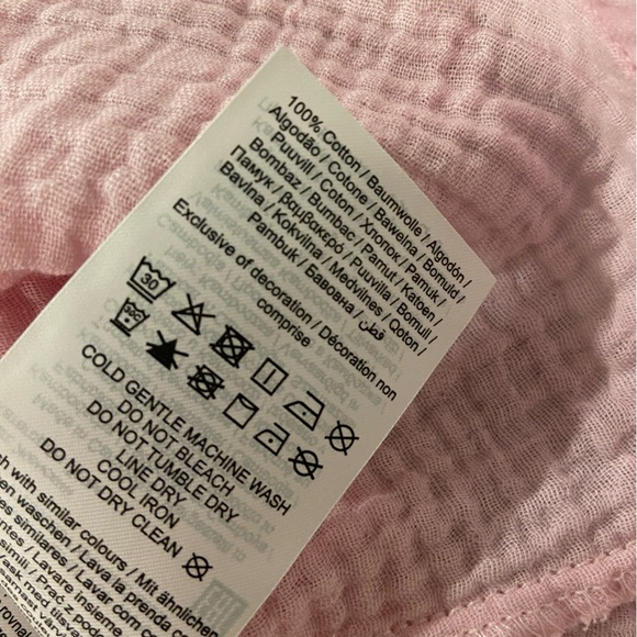 Vero Moda Size L Soft Pink Cotton Gauze Open Back Ruffle Sleeve Tank Top - Picture 11 of 11